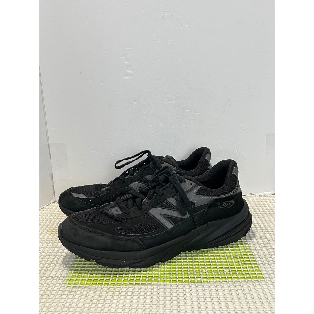 New Balance 990v6 Suede Mesh Running Shoes Men's 12D Black M990BK6 GOOD